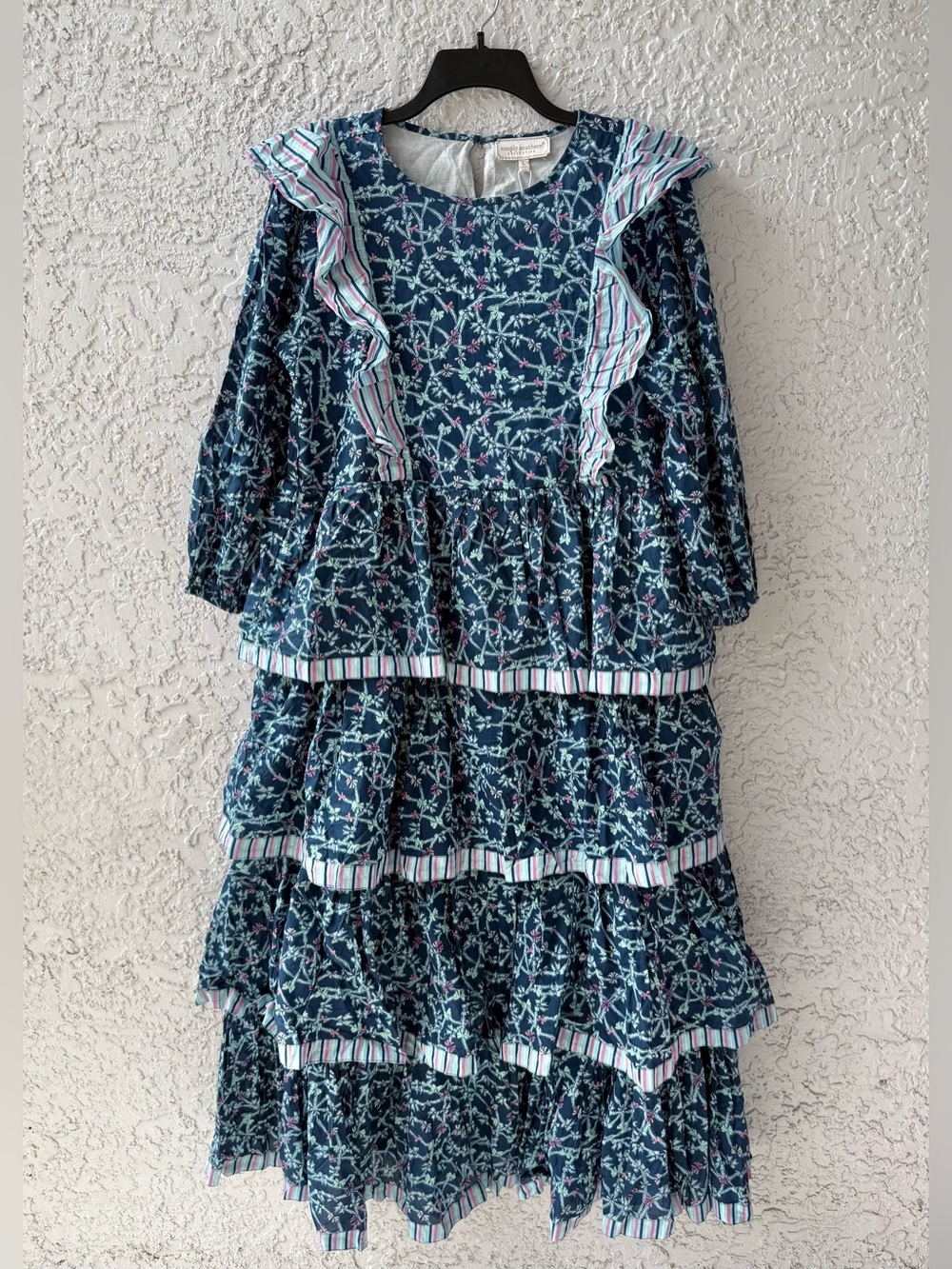Simply Southern tiered floral maxi ruffle dress size Large